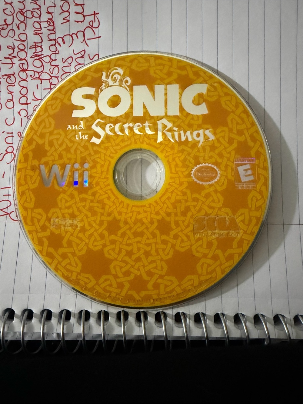 Sonic and the Secret Rings (Wii) - Yellow Game Disc by SEGA